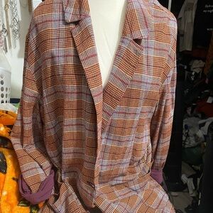 Plaid Oversized Blazer